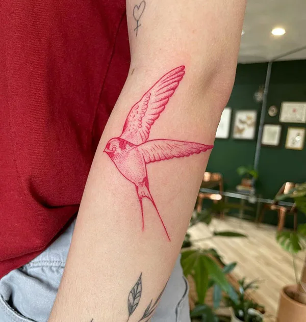 Red Sparrow Tattoo 1