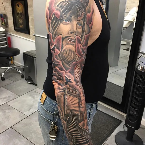 Religious Sleeve Tattoo 1
