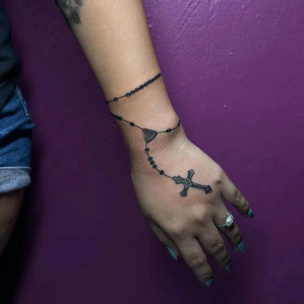 Rosary Bracelet Tattoo 1