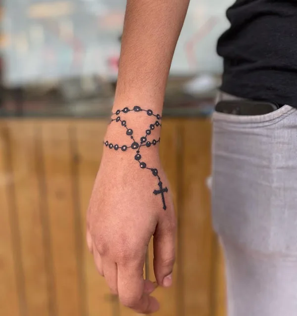 Rosary Bracelet Tattoo 2