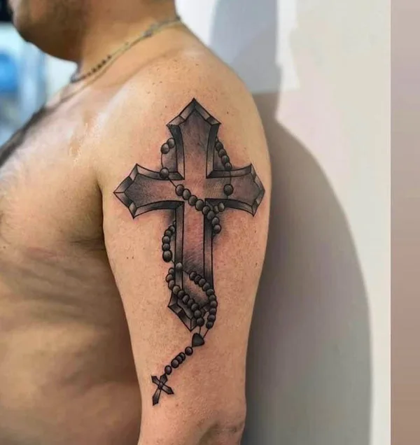 Rosary Tattoo On Arm 1