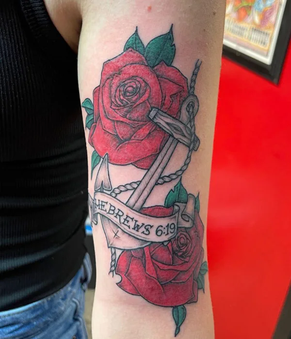 Rose Bicep Tattoo 1