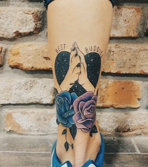 Rose Calf Tattoo