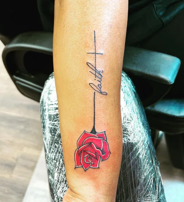 Rose Faith Tattoo 1