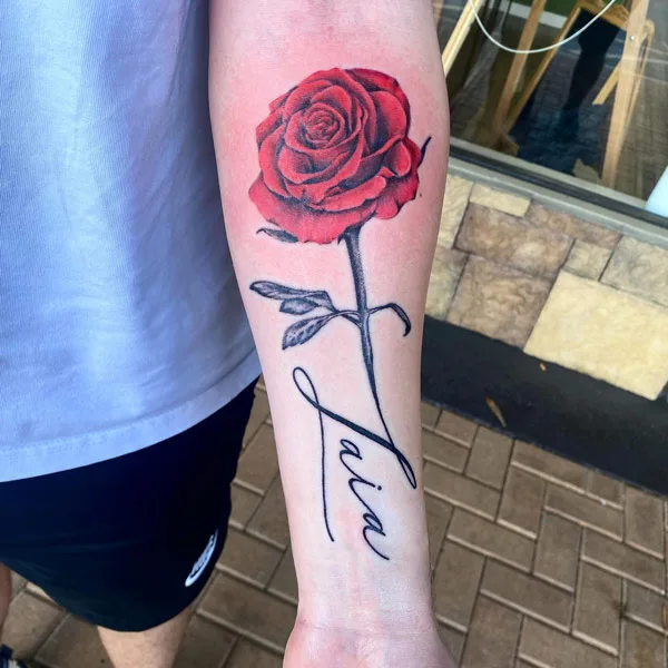 Rose Forearm Tattoo 1