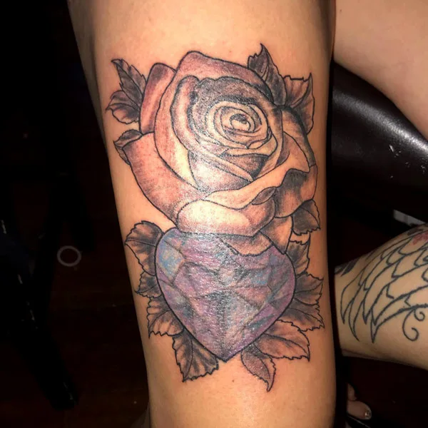 Rose and Diamond Tattoo 3