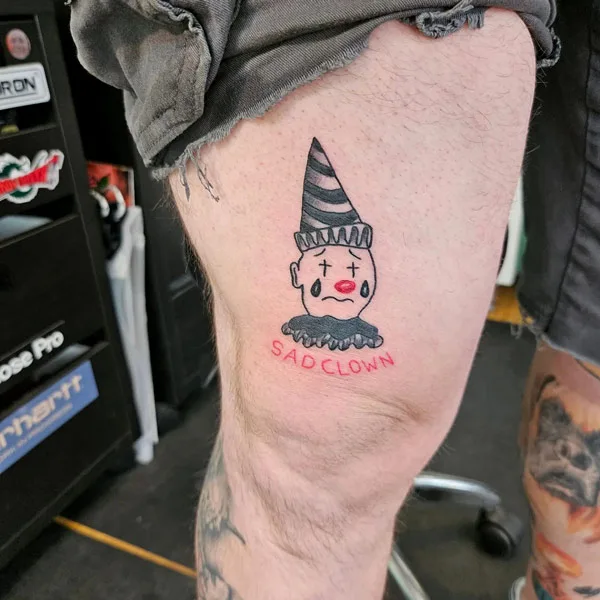 Sad Clown Tattoo 2