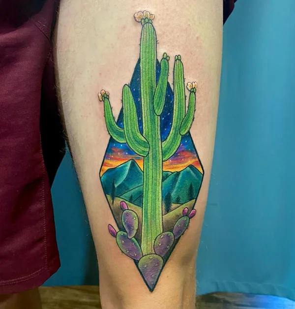 Saguaro Cactus Tattoo 1