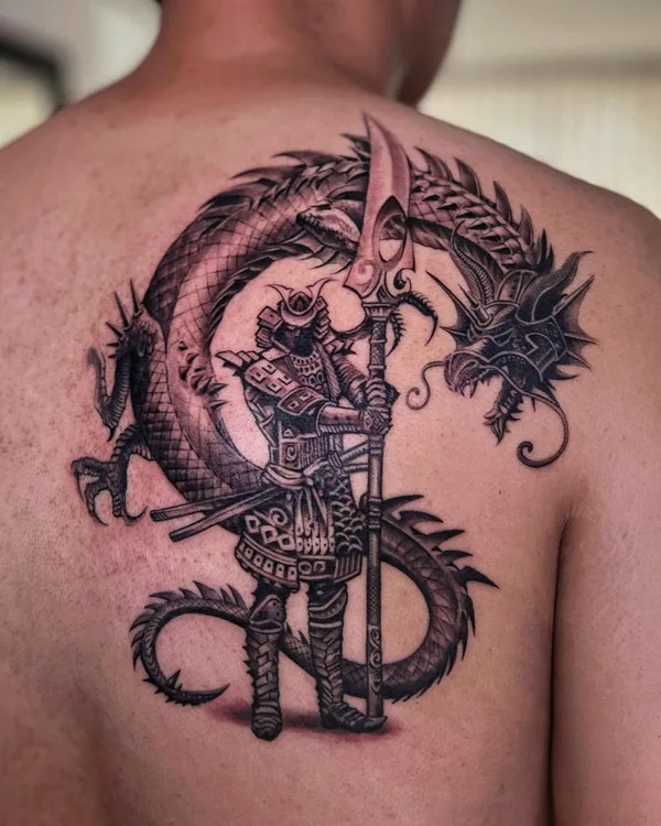 Samurai Back dragon tattoo