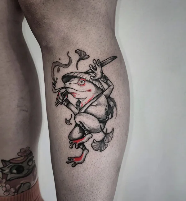 Samurai Frog Tattoo