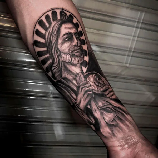 San Judas tattoo 1