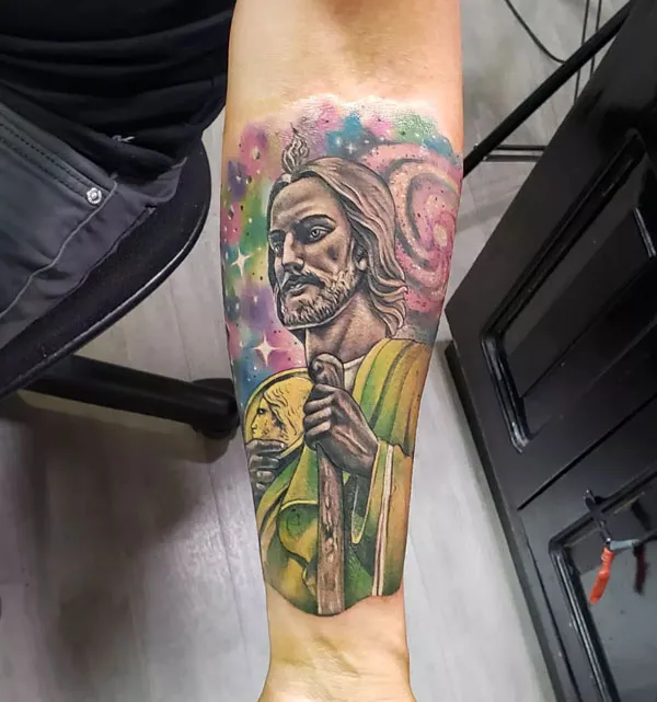 San Judas tattoo 104