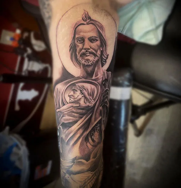 San Judas tattoo 109