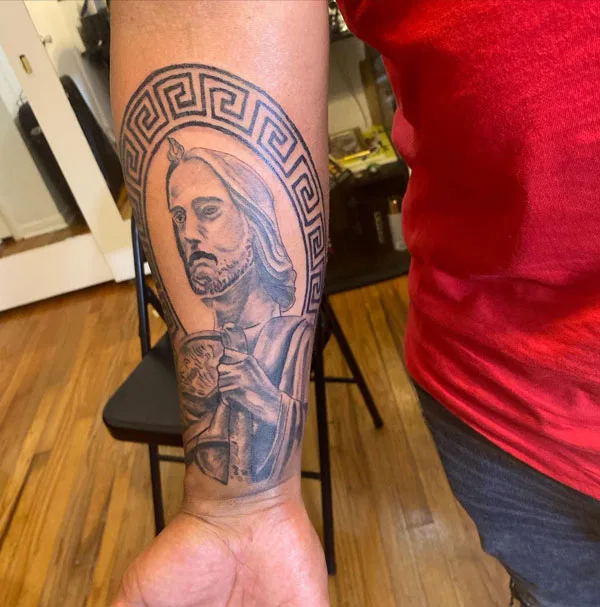San Judas tattoo 110