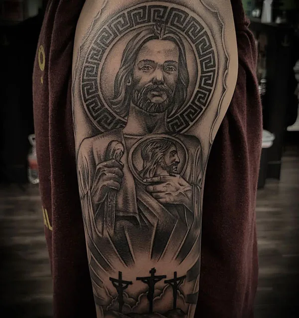 San Judas tattoo 14