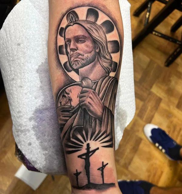 San Judas tattoo 33