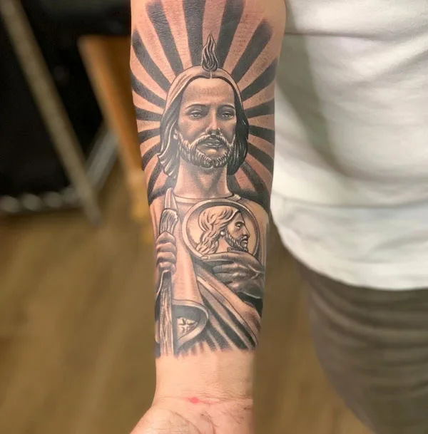San Judas tattoo 60