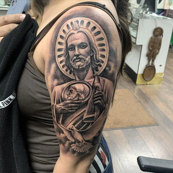 San Judas tattoo 65