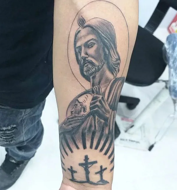San Judas tattoo 7