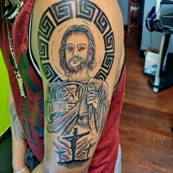San Judas tattoo 73