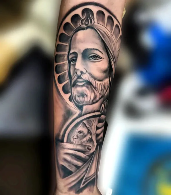 San Judas tattoo 85