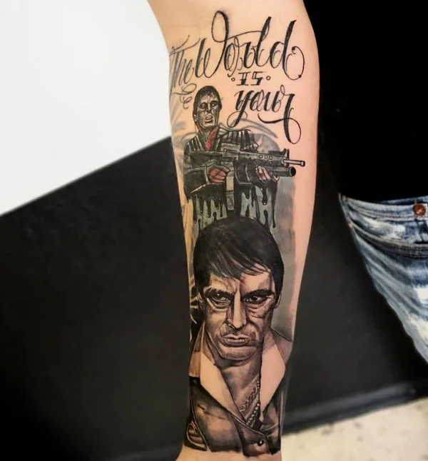 Scarface the world is yours tattoo