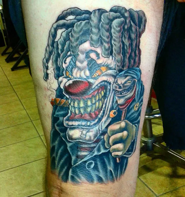 Scary Clown Tattoo 2