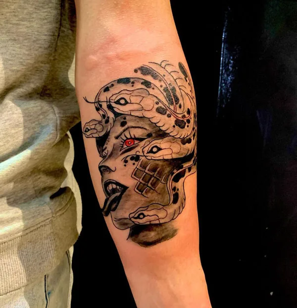 Scary Medusa tattoo