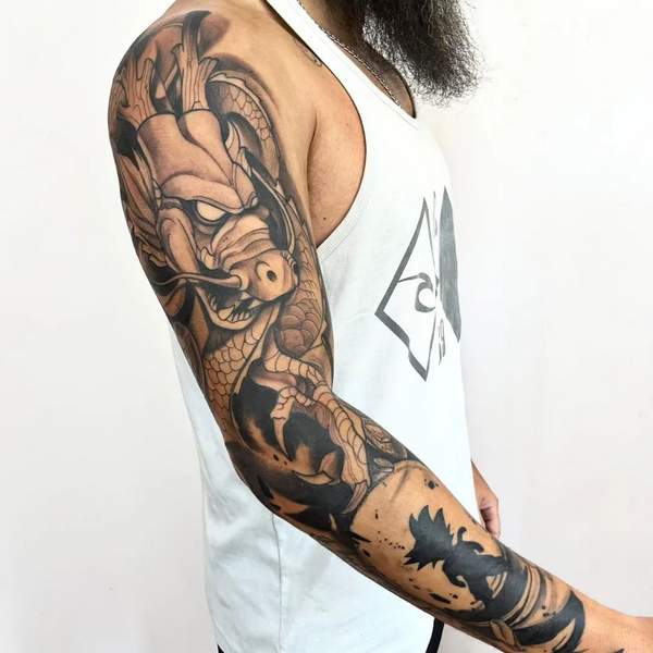 Shenron Sleeve Tattoo 2