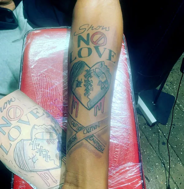 Show no love tattoo