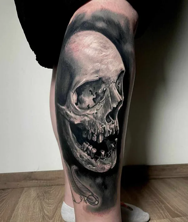 Side Calf Tattoo 1