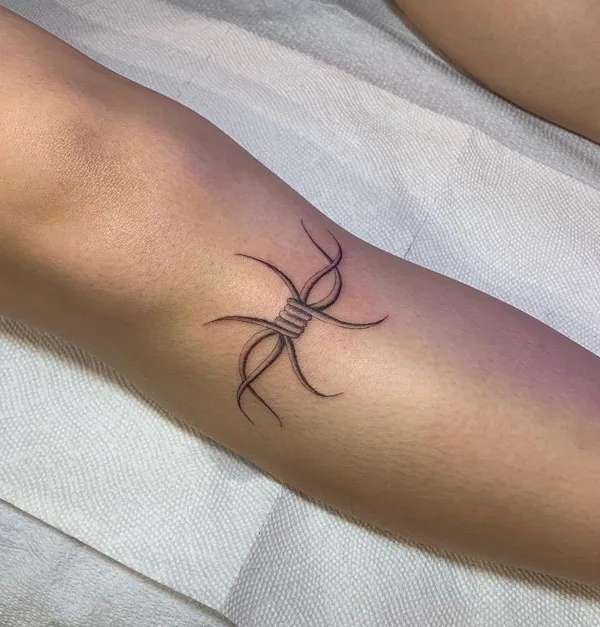 Simple Barbed Wire Tattoo