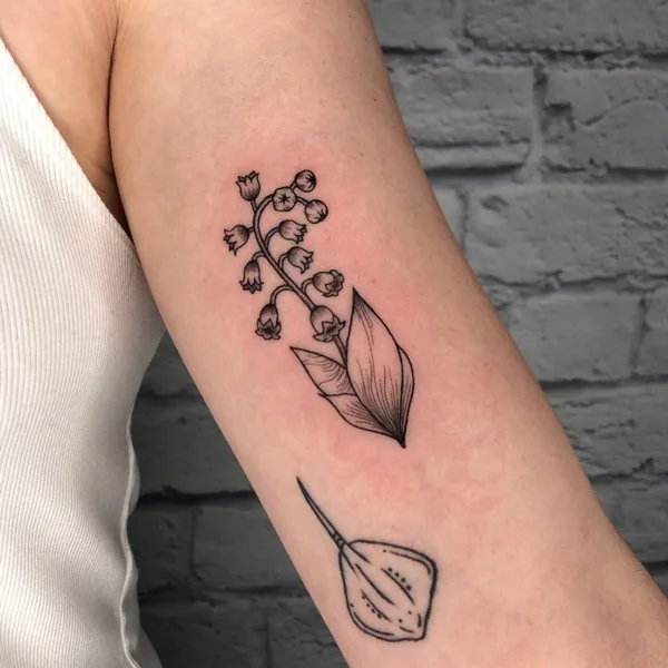 Simple Lily of The Valley Tattoo 1