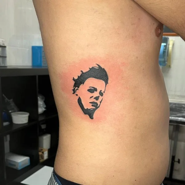 Simple Michael Myers tattoo