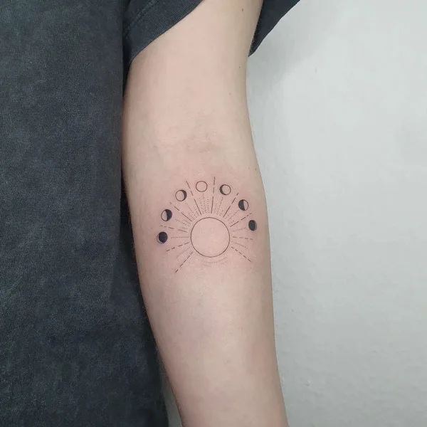 Simple Moon Phase Tattoo
