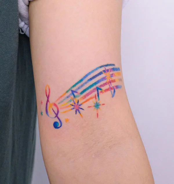 Simple Music Note Tattoo