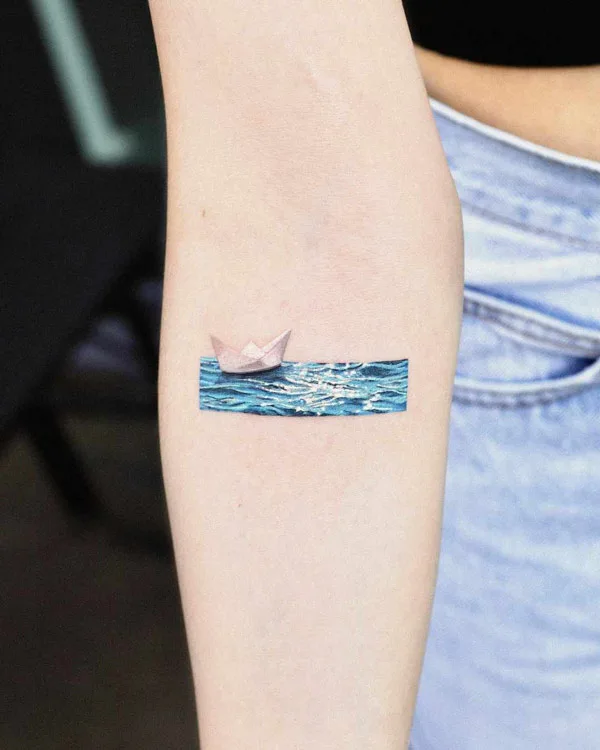 Simple Ocean Tattoo