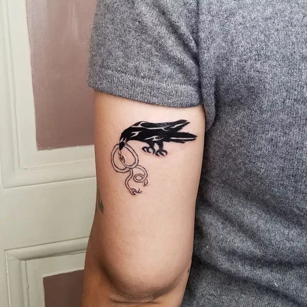 Simple Raven Tattoo