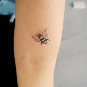 Simple bee tattoo 1