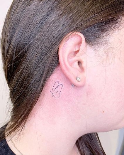 Simple Butterfly Outline Design