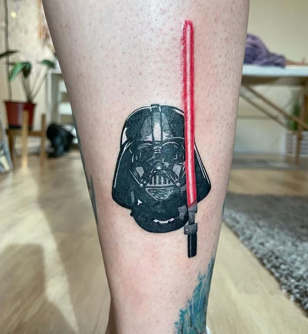 Simple darth vader tattoo