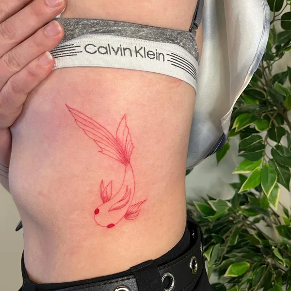Simple koi fish tattoo