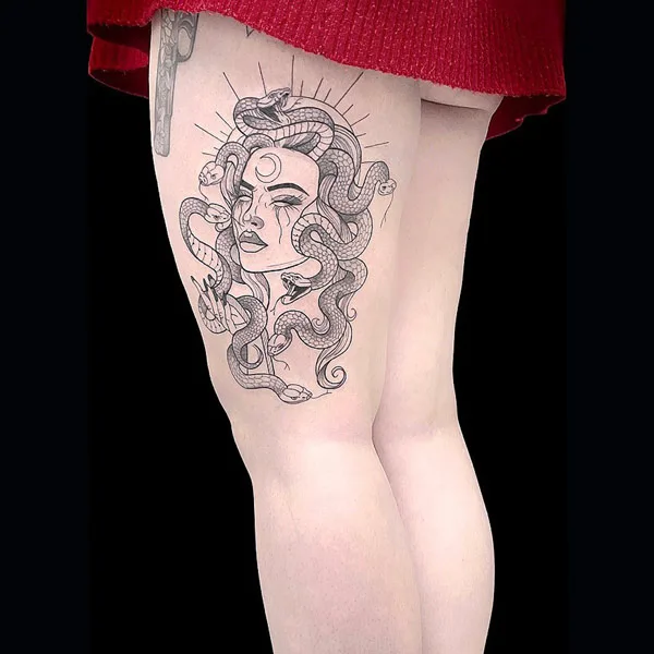 Simple medusa tattoo