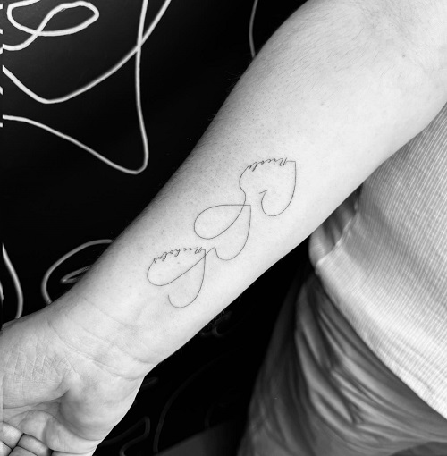 Trending Single-Line Tattoos 7