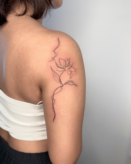 Latest Single-Line Tattoos 1