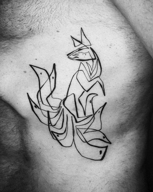 Latest Single-Line Tattoos 5