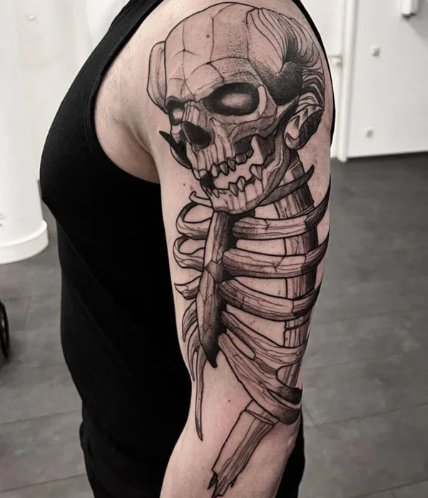 Skeleton Arm Tattoo 1