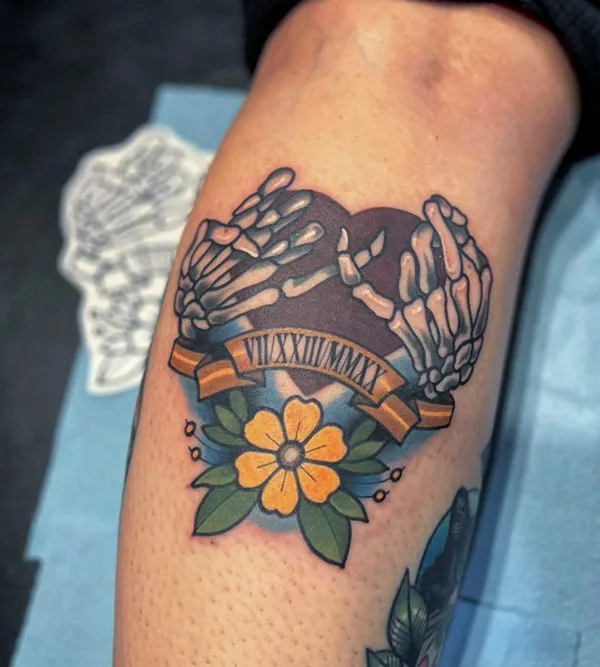 Skeleton Pinky Promise Tattoo 1