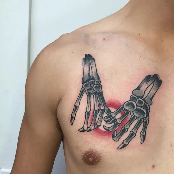 Skeleton Pinky Promise Tattoo 2