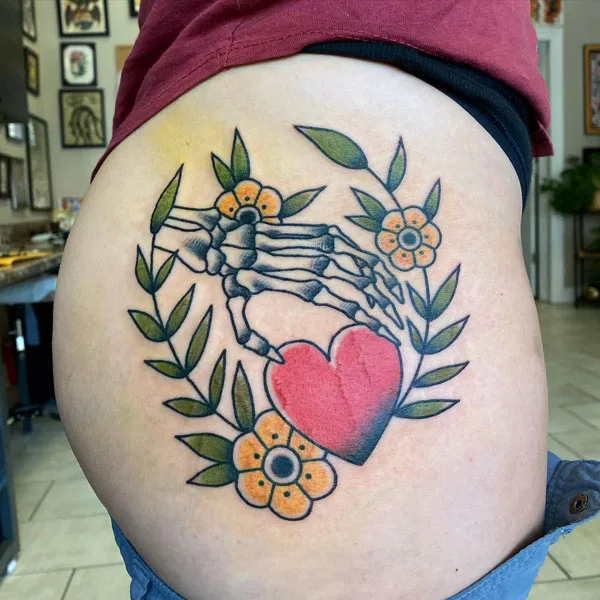 Skeleton hand tattoo 10